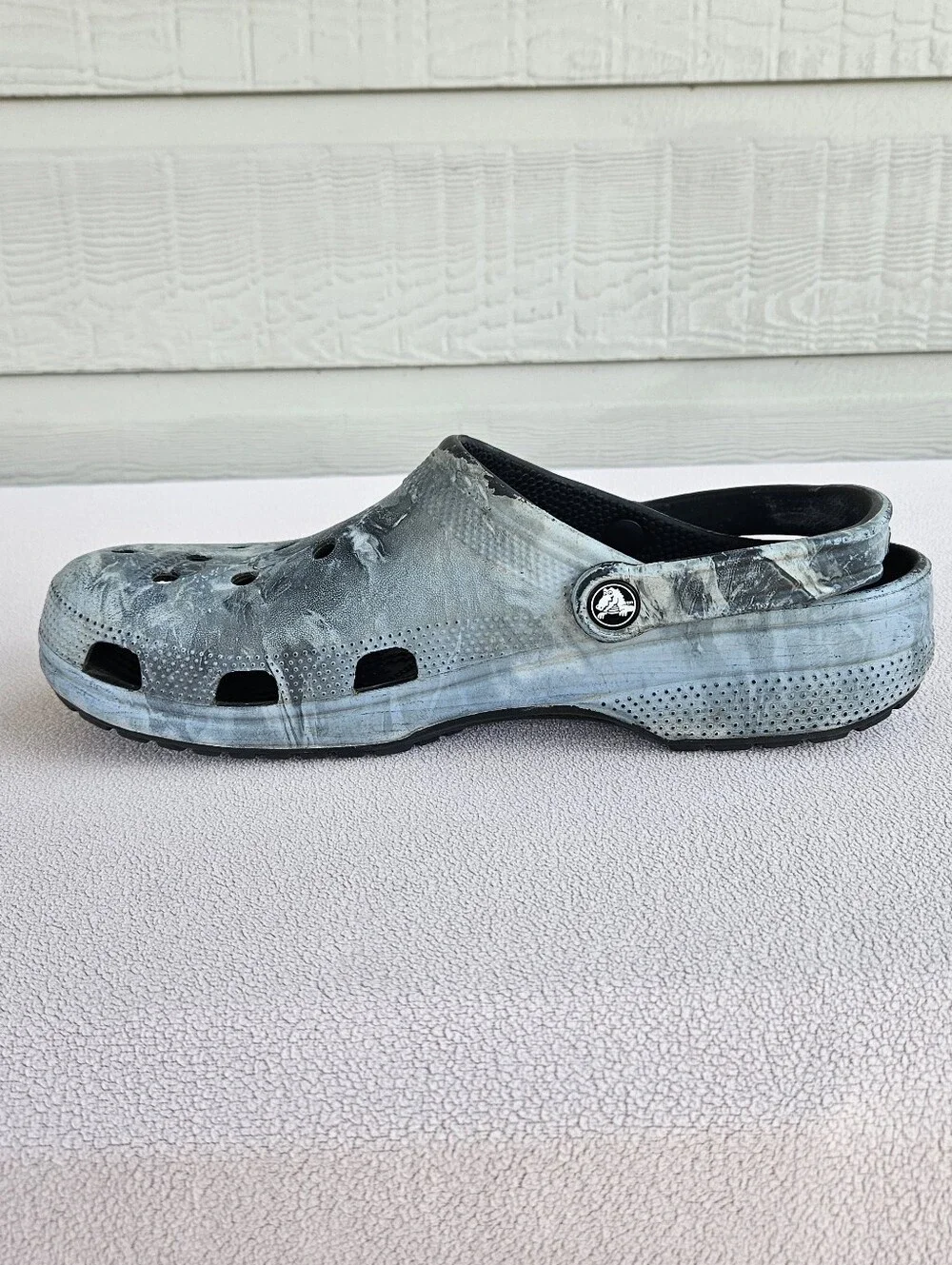 Crocs Classic Clog Mossy Oak Hailstone Grey Men SZ 12 Slip On Waterproof Shoes
